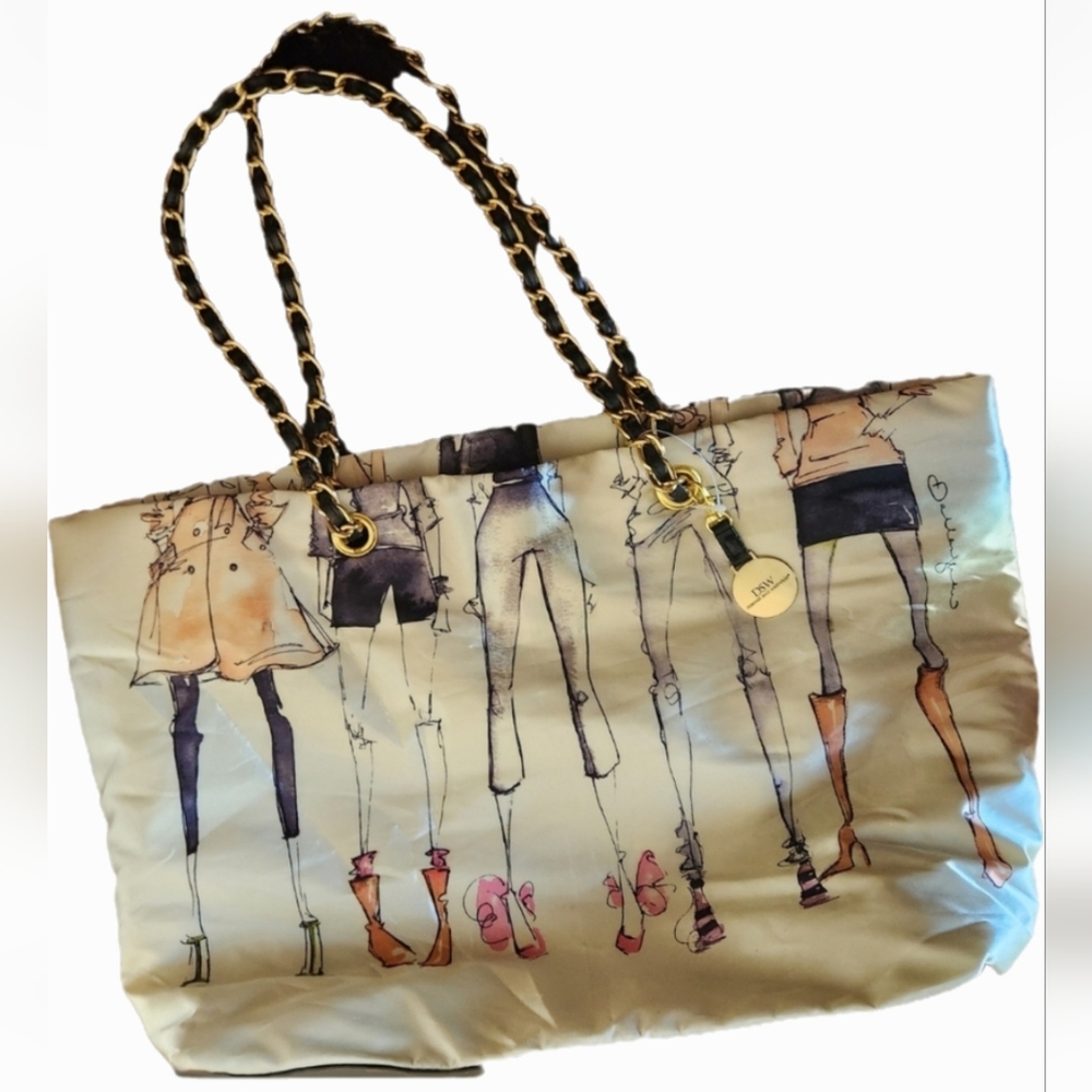 NWOT ❗️ DSW fun shoe lovers design shoulder tote large size unique bag
